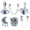 Dla Pandora Charms Authentic 925 Srebrne koraliki koraliki Trendy Charms Plata de Ley Bransoletka