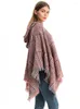 Scarves Imitation Cashmere Elegant Women Scarf Winter Plaid Tassel Thick Wrap Shawl Pashmina Femme Hooded Ponchos Y Capas Mujer Chales