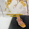 Klädskor 2023 Summer Fashion Women Lady Gold äkta läder Strappy Crystal High Heels Sandaler Sandalias Zapatos Mujer