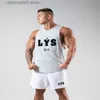 Camisetas masculinas 2021 verão novo jogging cor sólida branco casual algodão solto sem mangas elástico respirável terno de treinamento camiseta esportiva t230601