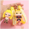 Jewelry Cartoon Cute Hero Family Kids Keychain Backpack Animation Character Key Ring Accessories Hanger Mti Colors Drop Delivery Bab Otddv