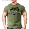 Camisetas masculinas estampadas Running T Shirt masculina de algodão esporte camisa de ginástica masculina fitness top roupas de treino roupas esportivas jogging treinamento esportes t230601