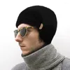 Cycling Caps Men Winter Hat Warm Ear Protection Cap Soft Windproof Knitted Wool Outdoor Running Skiing Sports Beanies