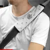 Nouveau 1pc haute qualité cristal strass couronne voiture sécurité ceinture de sécurité couverture en cuir épaulière style ceintures de sécurité Pad voiture accessoires