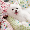 Penne Pastorale Principessa Rosa Cuccia per cani Morbido floreale Bella casa per gatti Divano per cani di piccola taglia Cestino per animali Bichon Teddy Forniture per cani