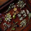 Pins Broches Vintage creatieve plant bladeren parel antieke paleis party kleding accessoires broche sieraden G230529