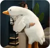 90/130CM mignon coton blanc oie jouets en peluche en peluche Animal canard bébé accompagnant des poupées en peluche confort poupées doux oreiller nordique décor à la maison