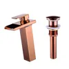 Bathroom Sink Faucets Black Oil Waterfall Led Faucet. Square Brass Basin Mixer Tap Deck Mounted Ta Torneira