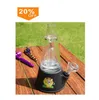 Akcesoria do palenia Glass Bong Zestaw do palenia Hookahs rurka wodna Rig w jednym z kwarcowym akcesoriami CARB CAP