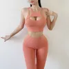 Survêtement vêtements de sport tenue de Yoga Leggings serrés soutien-gorge de sport élastique Fiess ensemble de gymnastique costume pour femme 13 couleurs