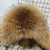 Chapéu de pele de guaxinim marrom natural real masculino Russo Ushanka Quente Aviador Trapper Hat Caçador Hat Bomber Hat Ski Earmuffs