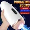 Masturbateurs automatiques de fellation pour hommes Vibration Pocket Pussy Adulte Vaginator Endurance Exercice Masturbation Male Sex Toys 18 L230518