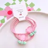 1 paio di moda coreana per bambini, simpatici frutti colorati, fiori, elastico, corda per capelli, dolce ragazza, principessa, coda di cavallo, accessori per capelli