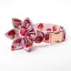 Kragen Personalisierte Erdbeermädchen -Hundekragen Blume mit passender Leine und Geschirr