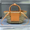 Strandsäckar JC Summer Women Designer Handväska Kvinnor resväskor Raffia Beach Bag Luxury Straw Axel Tote PAGES PASSES BASS PAGS 230420