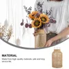 Vases Straw Glass Vase Desktop Wedding Table Decor Household Flower Arrangement Stand Container