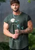 Heren T-shirts 2023 Nieuwe mannen katoenen tanktop shirt gym fitness kleding Effen gunstige wolken afdrukken vest bodybuilding Mouwloos T-shirt T230601