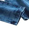 Pantalones vaqueros de primavera para Hombre, ropa de calle de motociclista rasgada, pantalones de mezclilla destruidos, pantalones ajustados para Hombre, pantalones pitillo con agujeros de retazos para Hombre