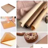 Baking Pastry Tools Oven Oil Paper Nonstick High Temperature Resistant Fabric Cloth 40X60Cm 10Pcs/Set Oilpaper Mat Oilcloth Dh0579 Dhlos