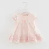 Jurken voor meisjes Babymeisjesjurk Nieuwe pasgeboren jurken met korte mouwen voor babymeisjes Zomerverjaardagsfeestjurk Babykleding