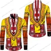 Chemises décontractées pour hommes 3D imprimé bouton Blouses à la mode africaine hommes col rabattu chemise à manches courtes/pleines grande taille hommes ethnique