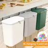 Waste Bins 9L Wall Mounted Trash Can Kitchen Cabinet Storage Smart Bucket For Bathroom Recycling Hanging Accessories 230531