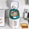 Opslag Flessen 5/10Kg Automatische Rijst Emmer Keuken Container Vochtbestendige Granen Meel Doos Verzegelde Huisdier voedsel Organizer