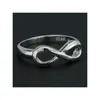 Band Rings Sterling Sier Infinity Ring Sign Charm For Women Fashion Jewelry Gift Drop Delivery Dhzhr