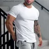 Camisetas masculinas 2023 novas camisetas de compressão masculinas de tipo grande para homens esportivos skinny camisetas masculinas academia de corrida preto camiseta de secagem rápida fitness esportes t230601