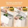 Waste Bins 9L Wall Mounted Trash Can Kitchen Cabinet Storage Smart Bucket For Bathroom Recycling Hanging Accessories 230531