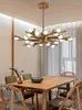 Chandeliers Nordic Restaurant LED Chandelier Creative Resin Decoration Modern Minimalist Tea Room Bedroom Living Lighting