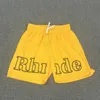 Designer kleding Rhude Shorts Short Men Pant Sets tracksuit broek losse en comfortabele mode zijn populair Soccer Street Tide 2023 Rhudehnkr