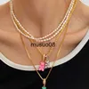 Hanger Kettingen HANGZHI Nieuwe Zirkoon Kleur Hars Gummy Bear Hanger Choker Sleutelbeen Ketting Charm Ketting Trendy Sieraden Cadeau voor Vrouwen Meisje 2021 J230601