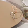Band ringar lats guld färg hjärta form öppen ring design söt mode kärlek smycken för kvinnor flicka barn gåvor justerbara