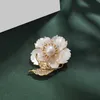 Pins Brooches WEIMANJINGDIAN brand new arrival of high-quality fresh water pearls and shell flower brooches G230529