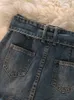 Saias Circuyy Salia jeans Mulheres com cinto jean mini cintura alta 2023 verão casual streetwear A-line chic y2k roupas