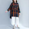 Women's Blouses Blouse 2023 Women Harajuku Japanese Ladies Kimono Top Plaid Plus Size Loose Pocket Shirt Korean Fashion Woman Clothing