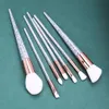 Makeup Tools 7 Sets Of Brush Makeup Brush Quicksand Silver Diamond Transparent Crystal Diamond Handle Fan Brush Makeup Tool 230531