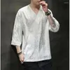 Men's T Shirts Fashion Casual Spring Summer Thin Loose Temperament Man Simplicity Handsome Men's Clothing Short Sleeve Button V-neck