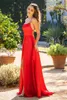 Klänningar Bourgogne Simple Bridesmaid Women's Denim Halsband Sexig sida Sydd backless Maxi Satin Spaghetti Shoulder Strap Wedding Party Dress P230531