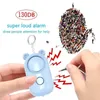 130DB Personal Security Alarm Self Defense Keychain with LED Lights, Emergency Safety Alarm for Women Safe Sound Personal Alarm