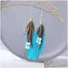 Charm Bohemian Tassel örhängen Rispärlor Feather Womens Fashion Accessoarer Drop Delivery Jewelry DHPW7