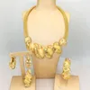 Halskette-Ohrringe-Set, Hochzeitsbankett, Party-Accessoires, modischer italienischer vergoldeter Schmuck, exquisiter FHK13277