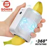 Sohimi Automatische männliche Masturbatoren IPX6 Wasserdichtes Blowjob-Spielzeug TPE-Taschenmuschi für männliche Stroker Offener Penisvibrator L230518