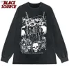 Camiseta de gran tamaño My Chemical Romance Mcr Dead camiseta de mujer Black Parade Punk Emo Rock verano moda Top ropa femenina L230520