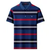 Polos Masculinos 95% Algodão Camisa Pólo para Homens Chegada Roupas de Verão Moda Listrada Pólo Masculino Camisa Estilo Coreano Tops 230601