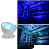 Altro Home Decor Proiettore Ocean Wave Cielo stellato Led Night Light Telecomando Lampada di proiezione Star Usb Dh1066 Drop Delivery Garden Dhh1G