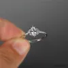 Band Rings Cute Female Crystal Small Zircon Ring Silver Color Bridal Engagement Wedding Jewelry For Women