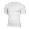 Magliette da uomo Magliette da uomo alte Body Build Camicia a compressione Top T-shirt Manica corta Girocollo Shaper per l'estate DSM