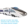 Eléctrico / RC Track RC Simulación Harmony Track Train Juguetes para niños Voz recargable Tren de alta velocidad Coche Juguetes interactivos entre padres e hijos 230601